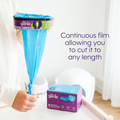 Litter Genie Standard Sqaure Refill Bags, 6-Pack, 84 ft of Continuous Film Litter Genie