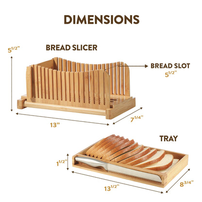 Bambüsi Bread Slicer for Homemade Bread with Knife Sourdough Cutter, Bamboo 🍁 All In One Marketplace Canada