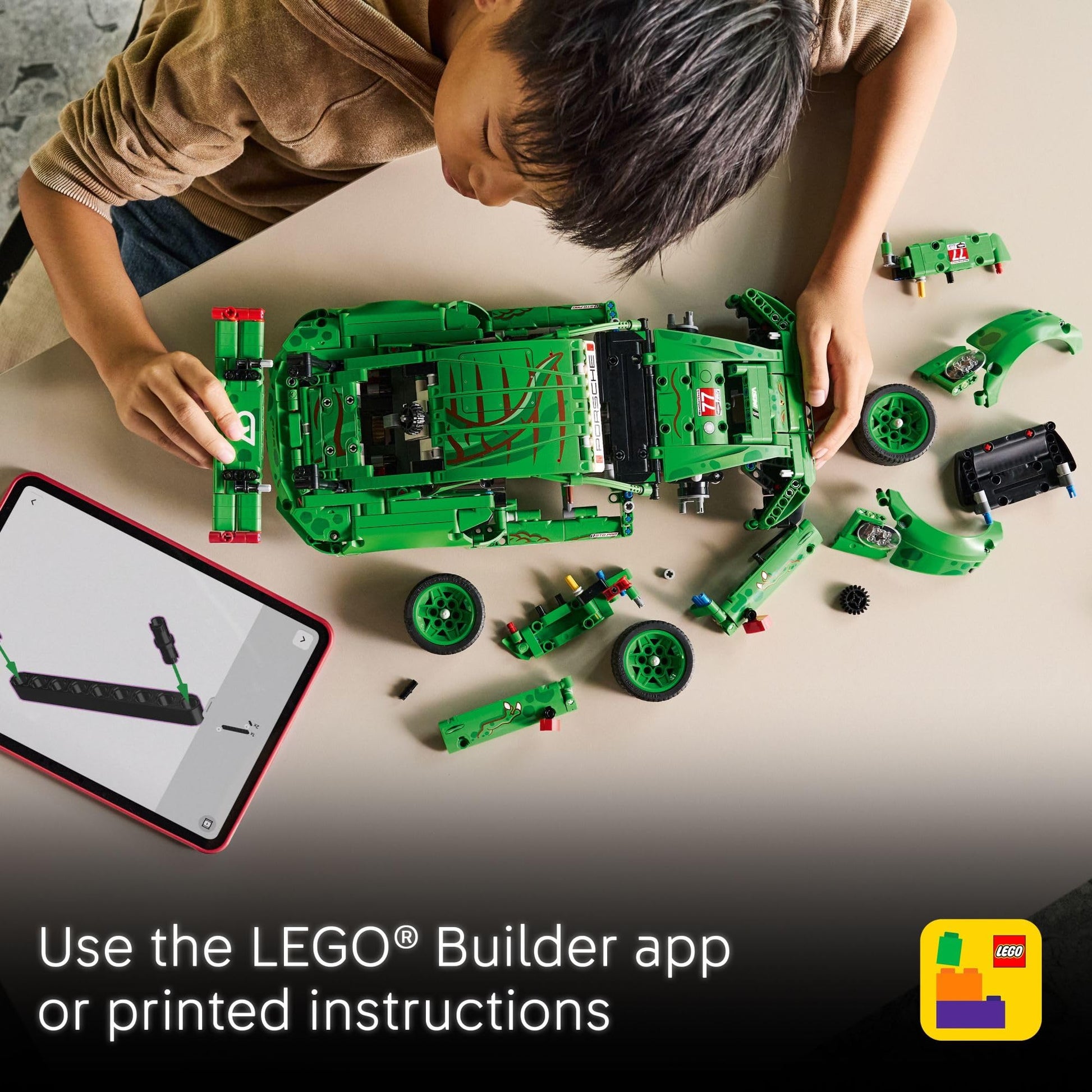 LEGO Technic Porsche 911 GT3 R Rexy AO Racing Car Building Toy for Boys & Girls - Car Toy W/Realistic Steering & 6-Cylinder Engine for Kids & Auto Fans, Ages 11+ - Gift Idea for Birthdays - 42224 LEGO
