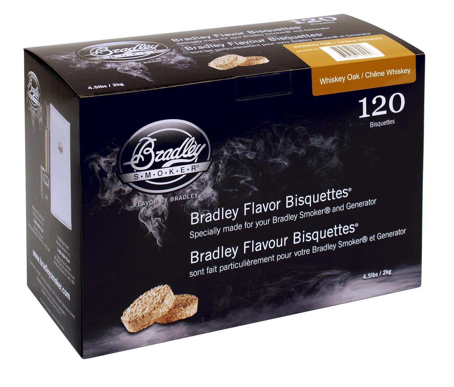 Bradley Smoker Bisquettes For Grilling and BBQ, Hickory Wood Blend, 120 Pack Bradley Smoker