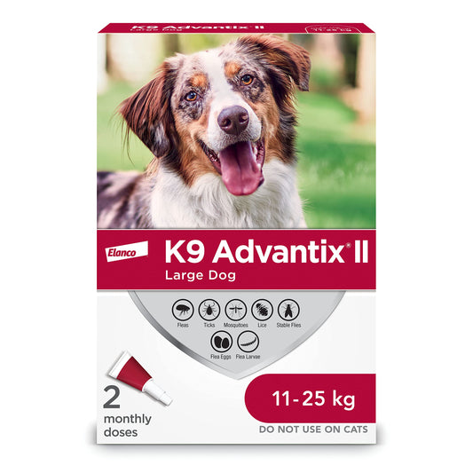 K9 Advantix II - Flea/Tick Prevention - Vet Recommended - Large Dog - 2-Pk