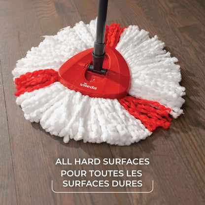 Vileda EasyWring Spin Mop & Bucket Floor Cleaning System with Power Mop Head | Hands-Free Wringing Mop Bucket | Extendable Handle | Safe on All Floor Types| Mop Refill Removes Tough Dirt and Grime - Available at All In One Marketplace Canada