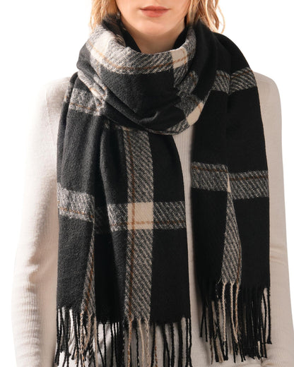 FURTALK Winter Scarf for Women Oversized Plaid Tassel Shawl Wrap 🍁 All In One Marketplace Canada