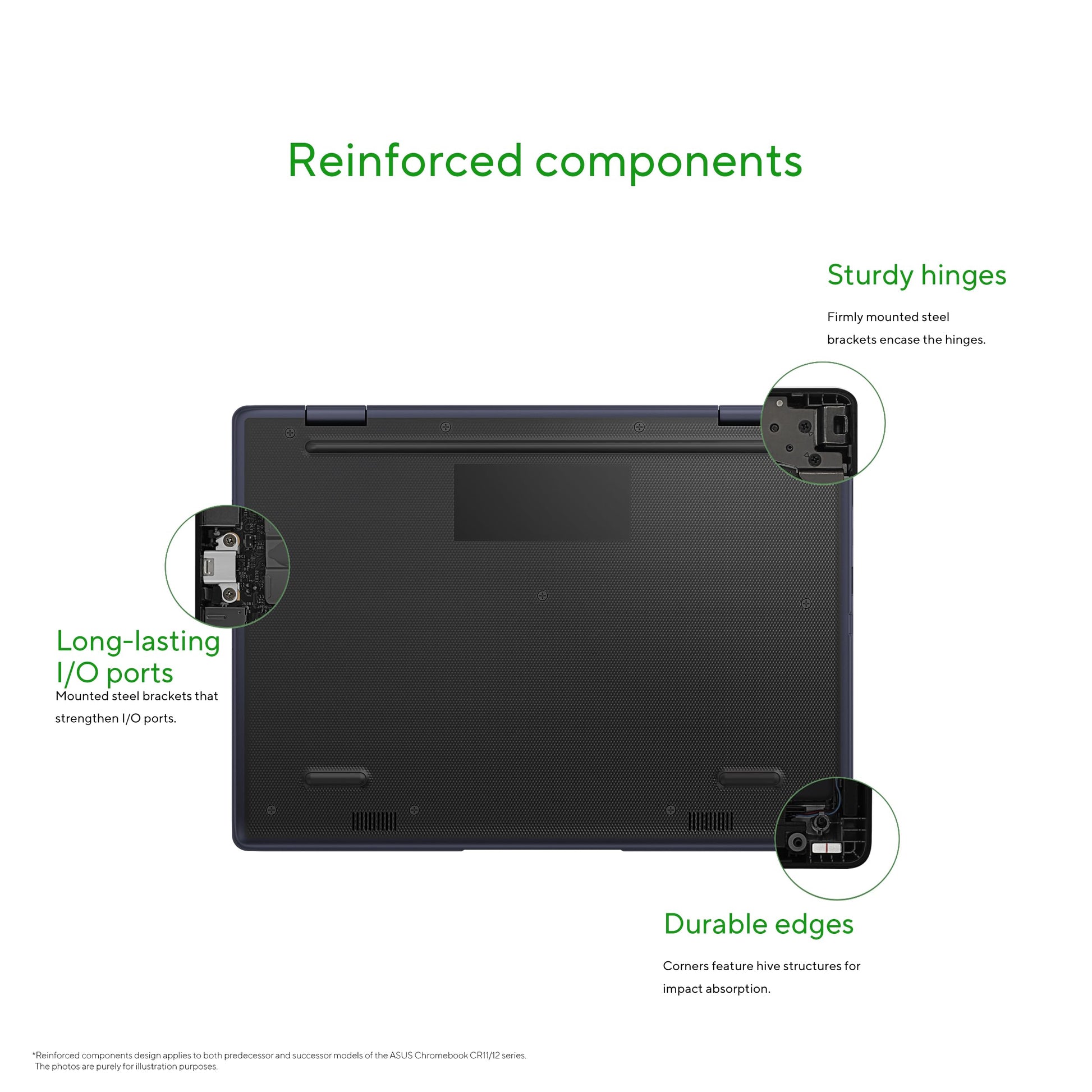 ASUS Chromebook Laptop, 11.6" HD Display, MediaTek Kompanio 520, 4GB RAM, 64GB Storage, Spill Resistant Keyboard, HD Camera with Privacy Shutter, Antimicrobial Guard, ChromeOS, CZ1104CM2A-AS01-CB - Available at All In One Marketplace Canada