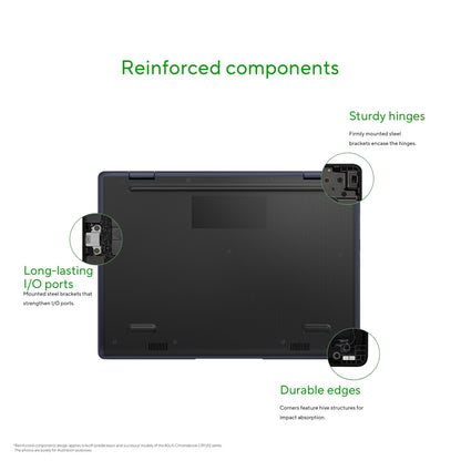 ASUS Chromebook Laptop, 11.6" HD Display, MediaTek Kompanio 520, 4GB RAM, 64GB Storage, Spill Resistant Keyboard, HD Camera with Privacy Shutter, Antimicrobial Guard, ChromeOS, CZ1104CM2A-AS01-CB - Available at All In One Marketplace Canada