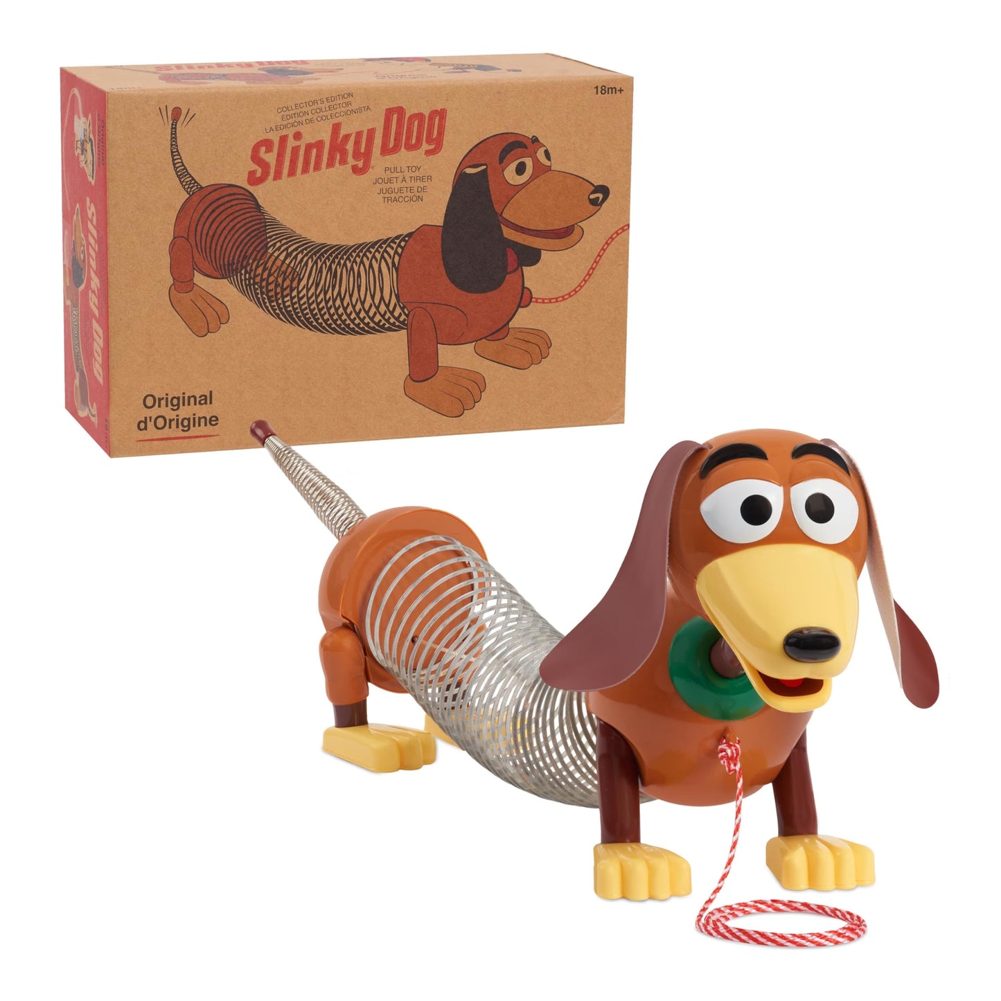 Retro Slinky Dog, The Original Walking Spring Toy, Vintage Spring Toys, Stretches to 14 Inches Long, Kids Toys for Ages 18 Month, Gifts and Presents Slinky