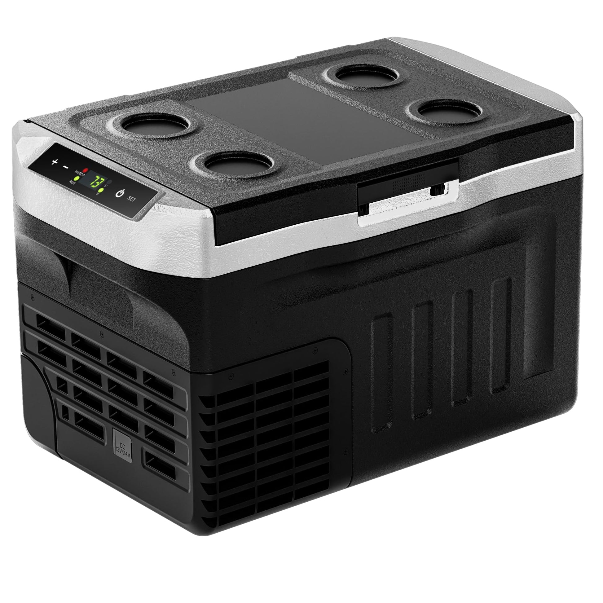 EUHOMY 12 Volt Refrigerator, 22QT(21L) 12V Cooler, Compressor Electric Cooler -4℉~68℉, 12V Fridge 12/24V DC 110-240V AC, Portable Freezer for Camping, Travel, Truck, Home EUHOMY