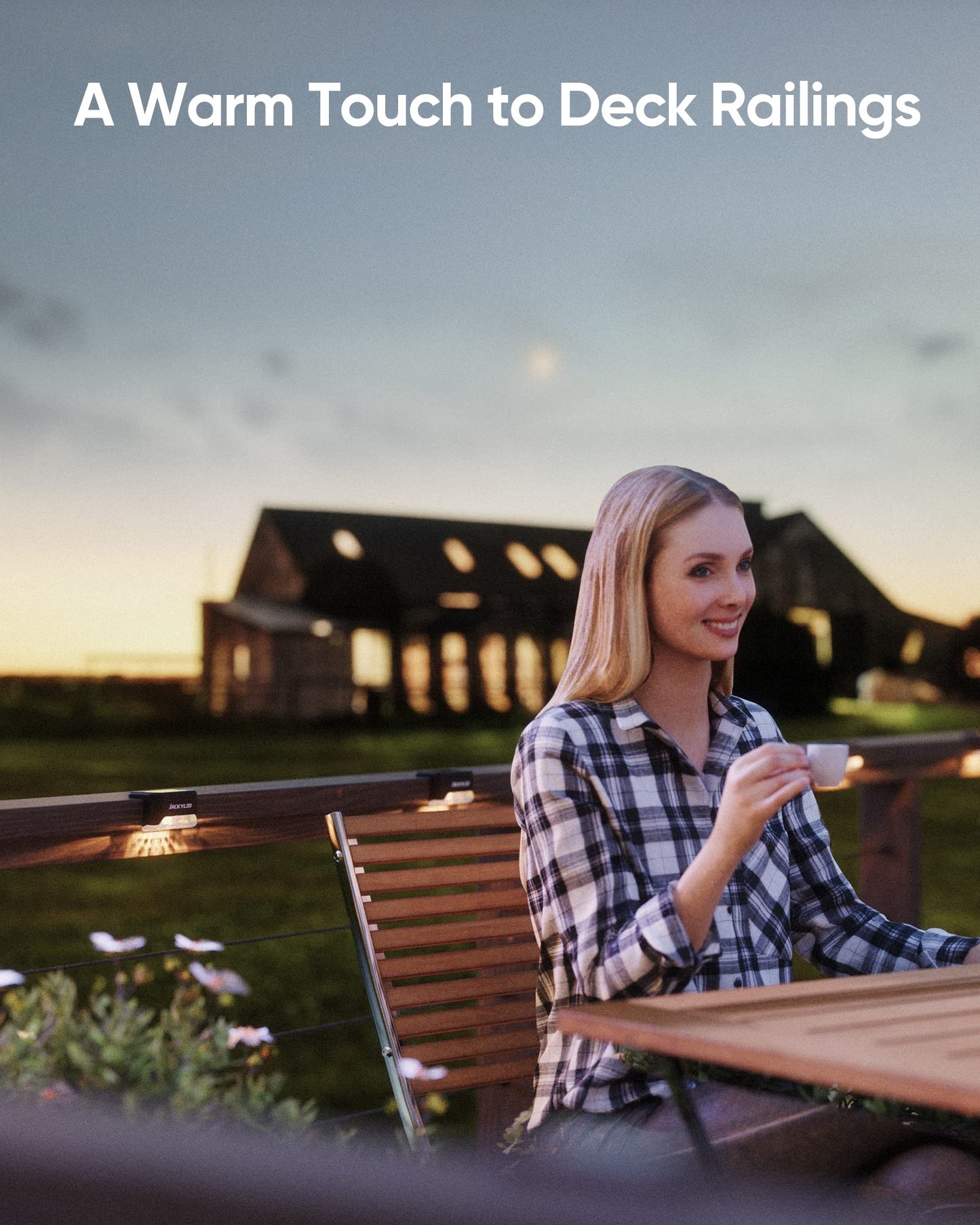 Solar Deck Lights Outdoor 16 Pack, JACKYLED Solar Step Lights Outdoor Waterproof LED Solar Powered Stair Lights for Patio Deck Porch Step Fence Railing Wall Garden Pool Yard - Available at All In One Marketplace Canada