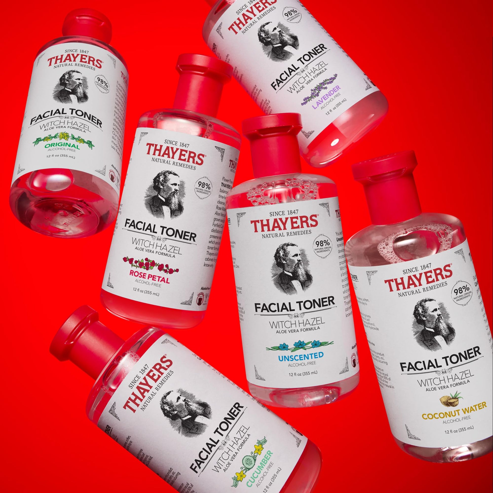 Thayers Witch Hazel Face Toner, Unscented, With Aloe Vera And Glycerin, Glass Skin, Reduces Pores, Smoothes Texture, 8 Hour Hydration, Suitable For Sensitive Skin Types, 355ml