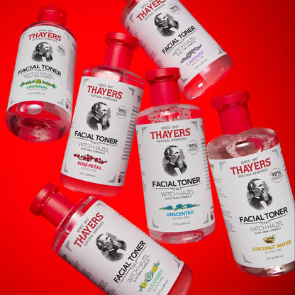 Thayers Witch Hazel Face Toner, Unscented, With Aloe Vera And Glycerin, Glass Skin, Reduces Pores, Smoothes Texture, 8 Hour Hydration, Suitable For Sensitive Skin Types, 355ml