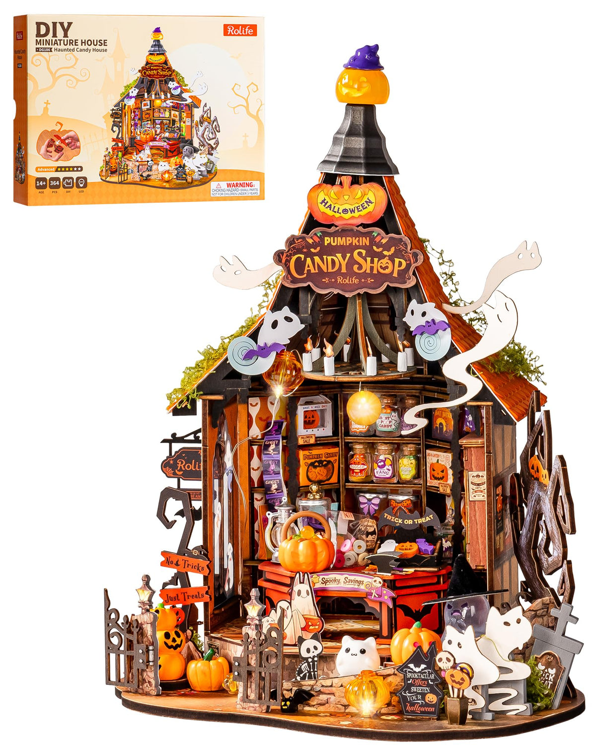Rolife Halloween Haunted Candy House DIY Miniature Kits 🍁 All In One Marketplace Canada