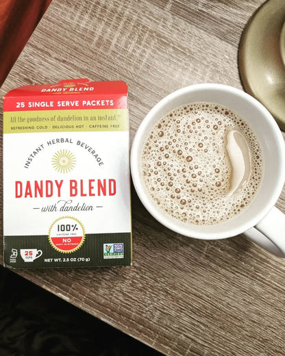 Dandy Blend Instant Dandelion Beverage, 25 Single Serving Pouches, 200g Dandy Blend