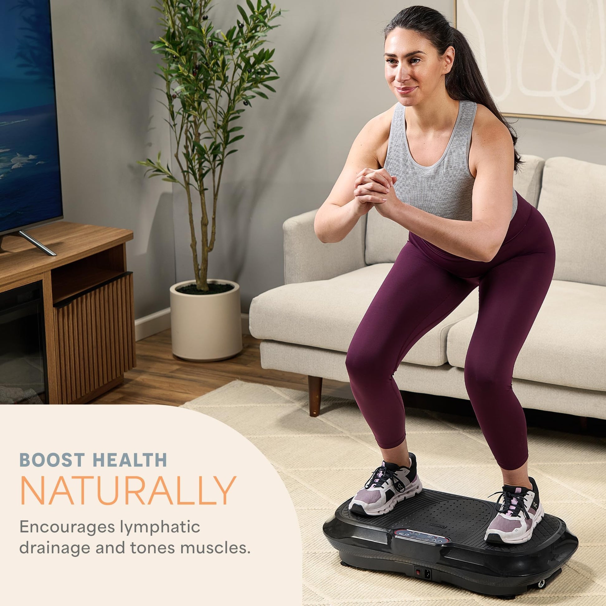 Lifepro Waver Vibration Plate Exercise Machine – Whole Body Oscillation Platform w/ 99 Speed Levels & 9 Programs – Remote Control, Loop & Resistance Bands for Full Body Home Gym Workout - Available at All In One Marketplace Canada