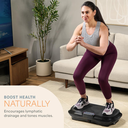 Lifepro Waver Vibration Plate Exercise Machine – Whole Body Oscillation Platform w/ 99 Speed Levels & 9 Programs – Remote Control, Loop & Resistance Bands for Full Body Home Gym Workout - Available at All In One Marketplace Canada
