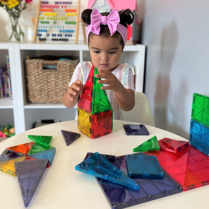 Magna-Tiles 02132 Clear Colors 32 Piece Set by Valtech Since 1997 - Available at All In One Marketplace Canada