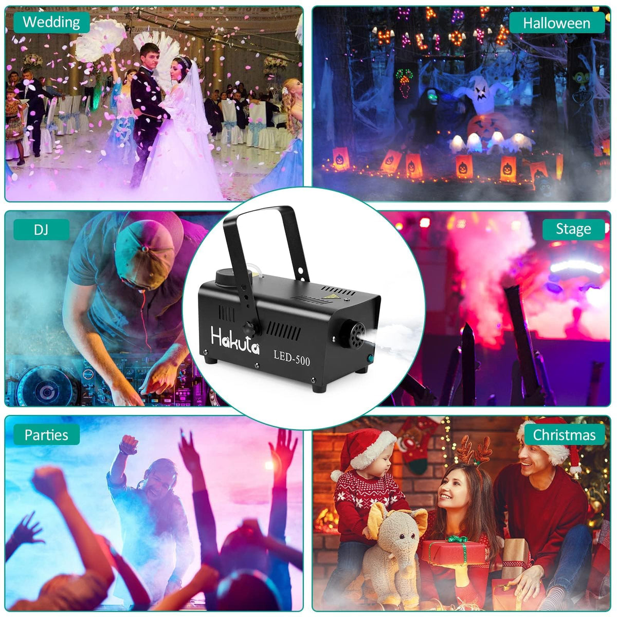 HAKUTA Fog Machine with Wireless Remote & Auto Spray, 500W Smoke Machine 🍁 All In One Marketplace Canada