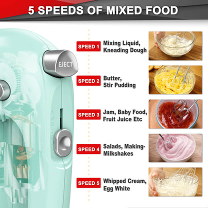 Lord Eagle Hand Mixer Electric Handheld 400W, 5-Speed Lightweight 🍁 All In One Marketplace Canada
