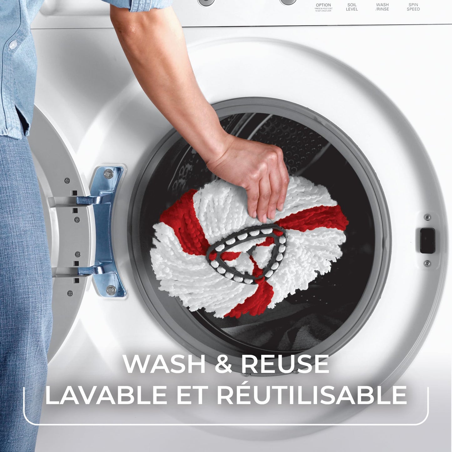 Vileda EasyWring Spin Mop & Bucket Floor Cleaning System with Power Mop Head | Hands-Free Wringing Mop Bucket | Extendable Handle | Safe on All Floor Types| Mop Refill Removes Tough Dirt and Grime - Available at All In One Marketplace Canada
