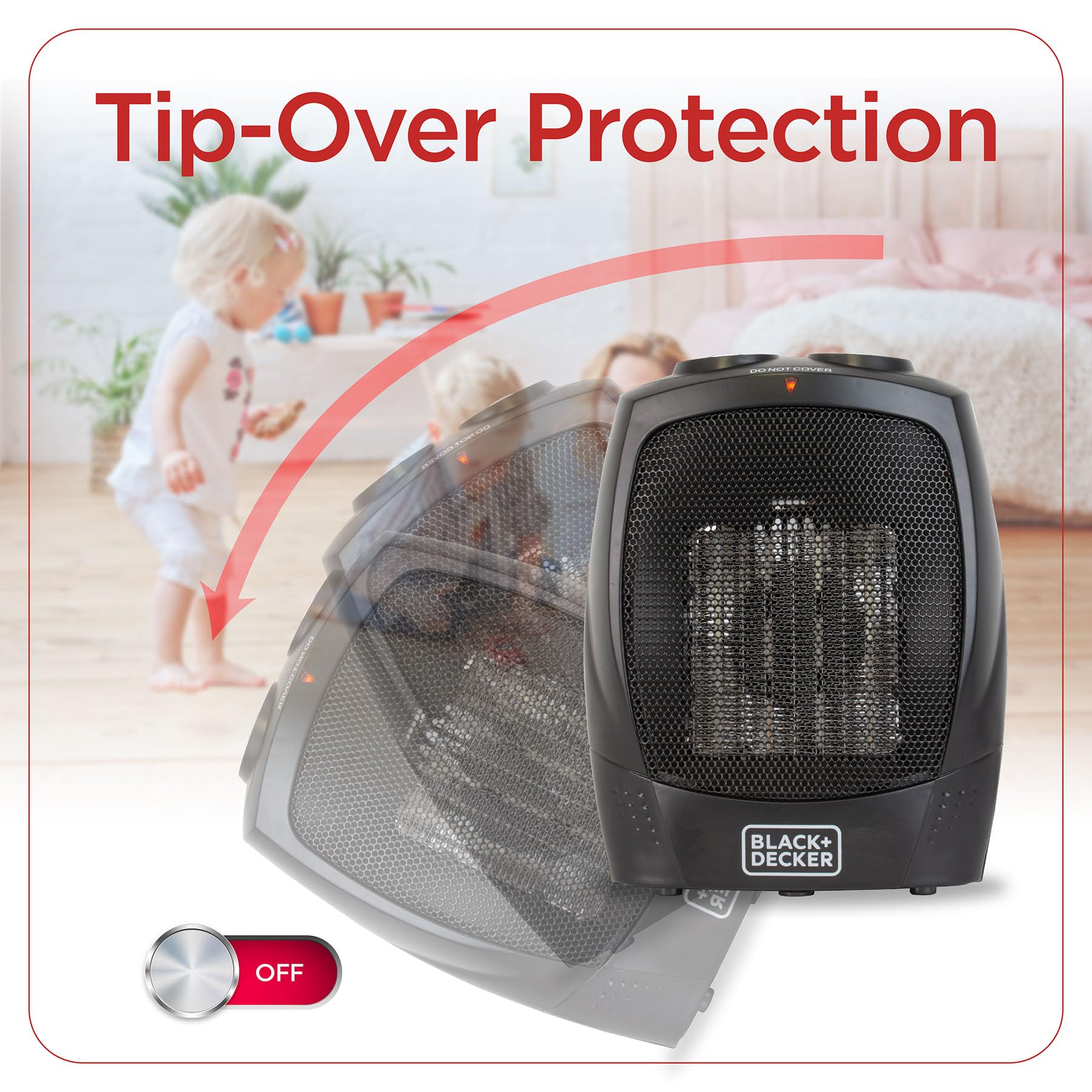 BLACK+DECKER Portable Space Heater, 1500W Room Space Heater with Carry Handle for Easy Transport - Available at All In One Marketplace Canada