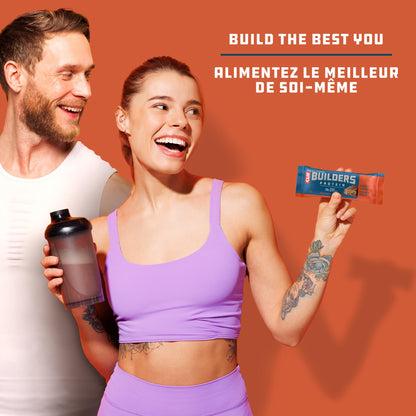 CLIF BUILDERS Protein Bars, Chocolate Flavour, 20g of Protein, Prepared in Canada, Gluten Free, No Artificial Sweeteners, 68 g (Pack of 12) - Available at All In One Marketplace Canada