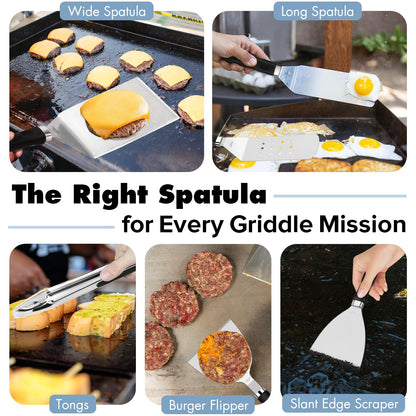 31PCS Griddle Accessories Kit for Blackstone, Flat Top Hibachi Grill Spatula Set with 2 Melting Domes, Burger Press, Patty Maker and Apron, Professional Teppanyaki Tools Gifts for Outdoor BBQ - Available at All In One Marketplace Canada