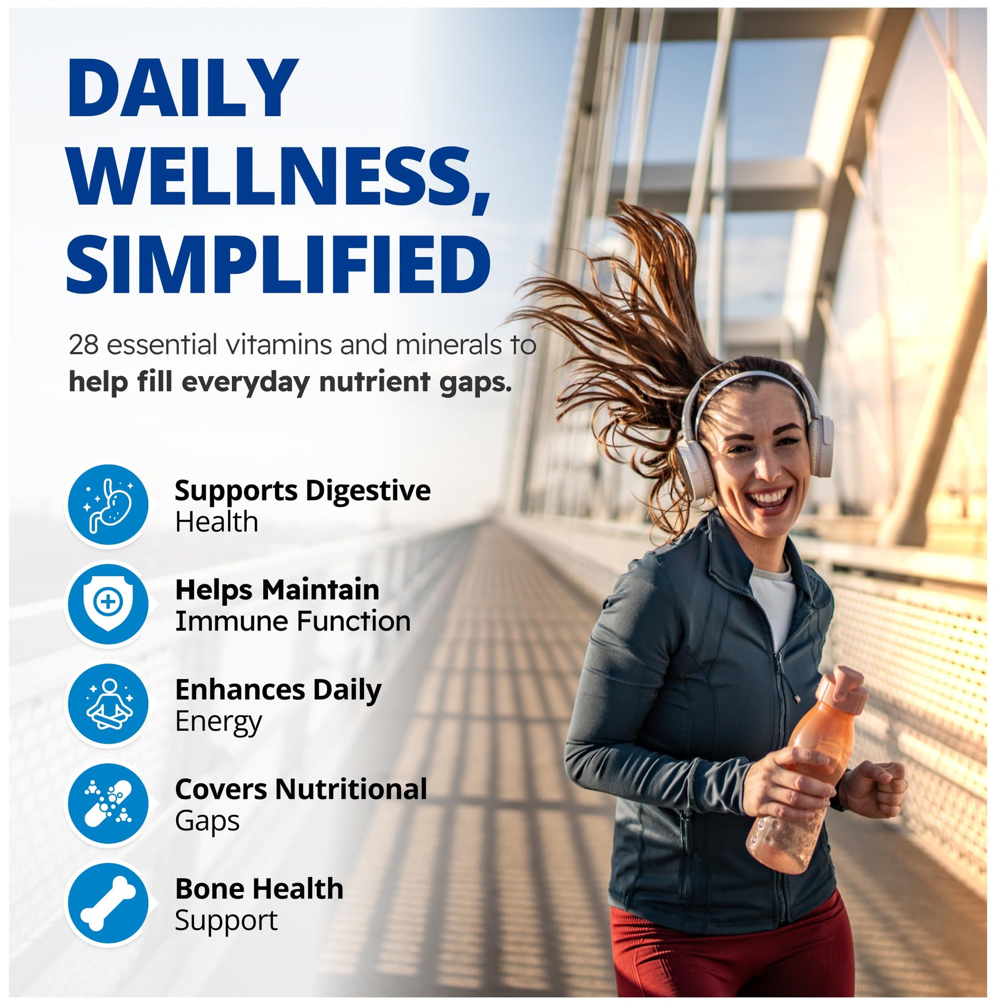 CanPrev Adult Multi, 60 V-Caps 30-Day Supply - Non-GMO and Gluten-Free - High-Potency Multivitamin and Multi-Mineral Formula - Iron-Free - Easy to Digest - Complete Daily Vitamins and Minerals - Available at All In One Marketplace Canada