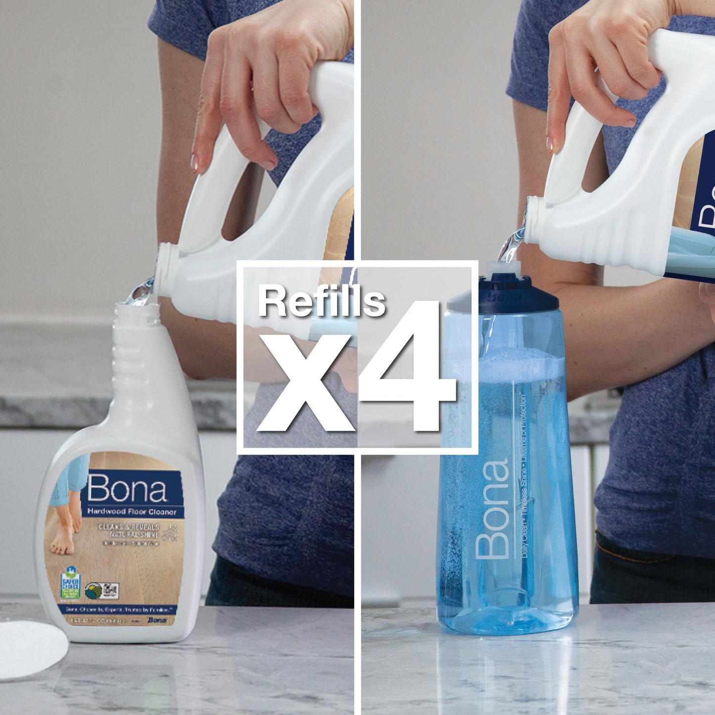 Bona Refill Hardwood Floor Cleaner, Refill-128, 128 Fl Oz - Available at All In One Marketplace Canada
