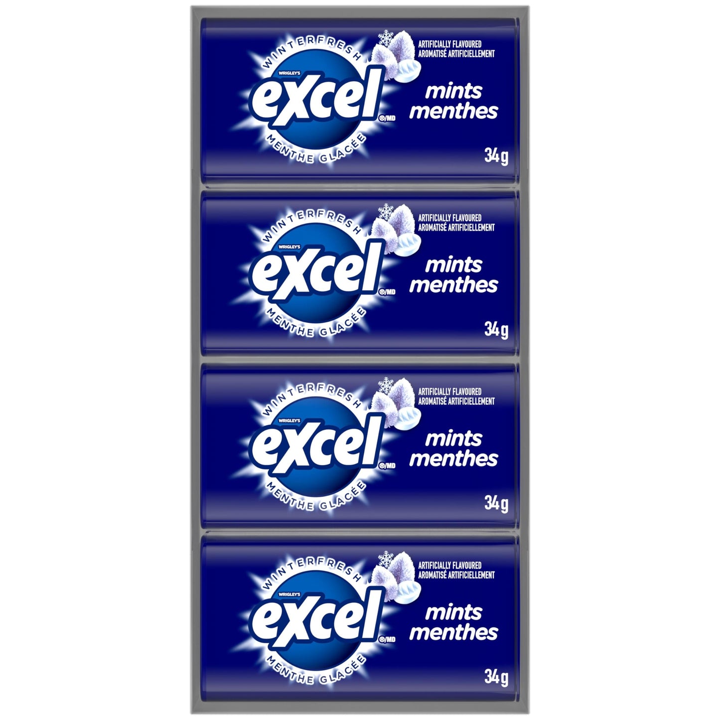 EXCEL, Winterfresh Flavoured Mints, 34g, Tin, 8 Packs - Available at All In One Marketplace Canada