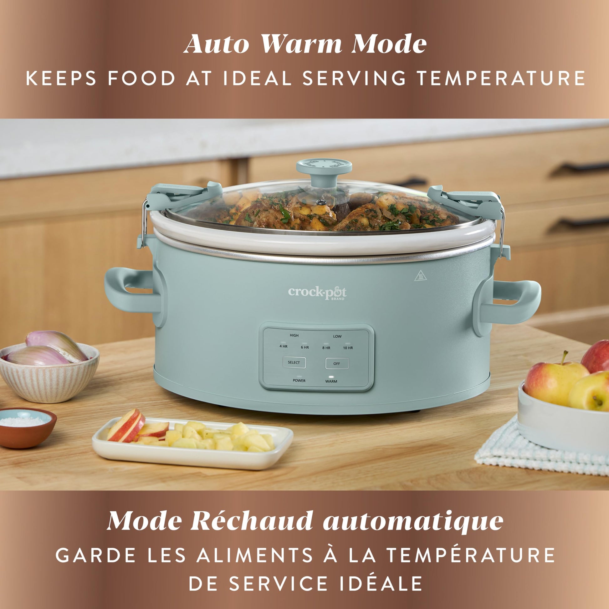Crock-Pot Design Series Programmable 6-Quart Slow Cooker, Ocean Fog Green Crock-Pot