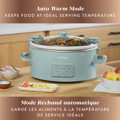Crock-Pot Design Series Programmable 6-Quart Slow Cooker, Ocean Fog Green Crock-Pot