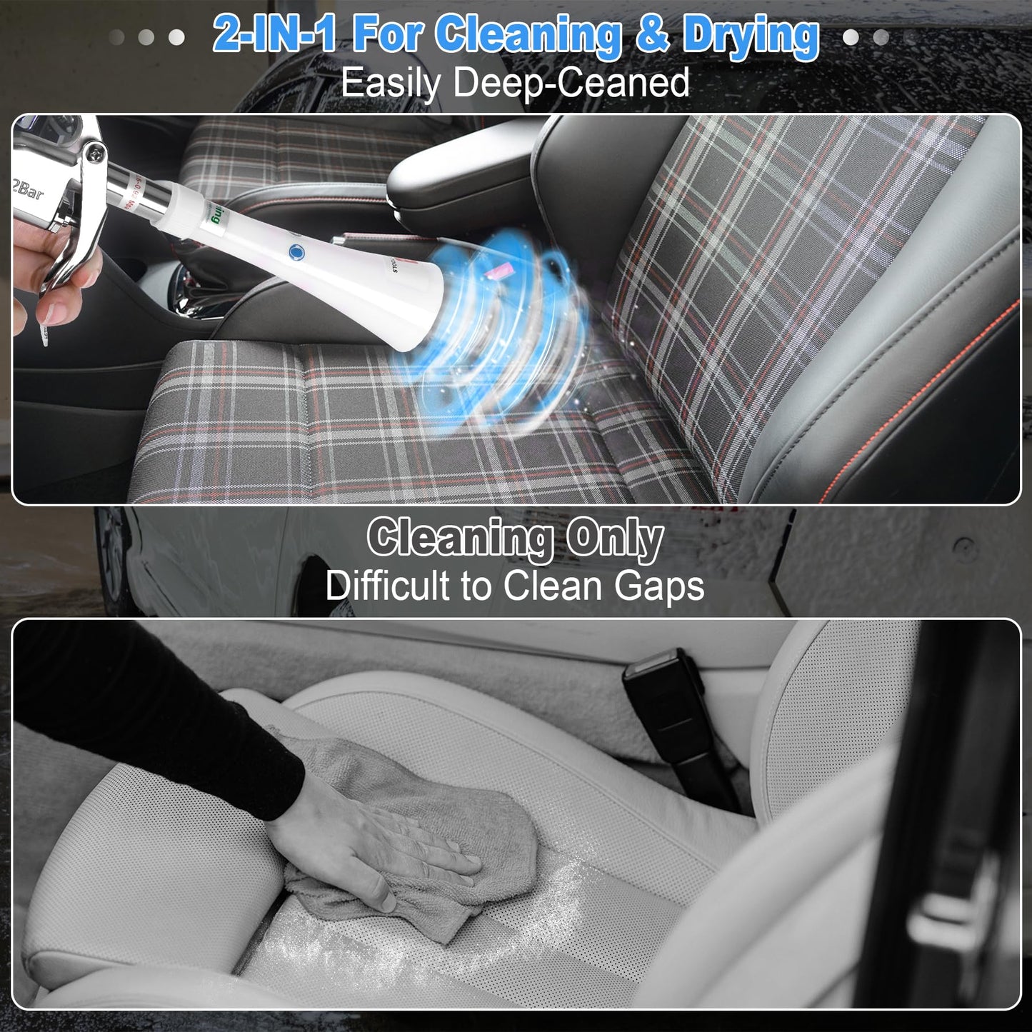 phepetroll Air Blow Gun Car Detailing Dry Cleaning Air Gun with Tapered Nozzle High Pressure Car Cleaning Tool, Car Dryer Air Blower for Car Surfaces Quickly Blasts Dust, Works with Air Compressor - Available at All In One Marketplace Canada