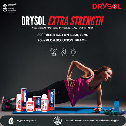 DRYSOL 12% Regular Strength - Clinical Strength Antiperspirant - Aluminum Chloride Hexahydrate - Moderate Sweating Control - For Men and Women - Available at All In One Marketplace Canada