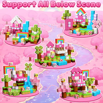 SSAWER Magnetic Blocks, 100PCS Toys Building Blocks Cubes Gifts for Girls 🍁 All In One Marketplace Canada