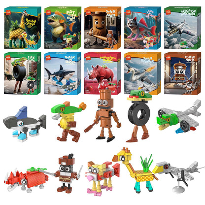 Italian Brainrots Toys Party Favors for Kids 6-8 8-12 Mini Animal Building Block Sets Funny Brainrots Toy Rot Collection Classroom Prizes Goodie Bag Stuffers Return Christmas for Boys 🍁 All In One Marketplace Canada