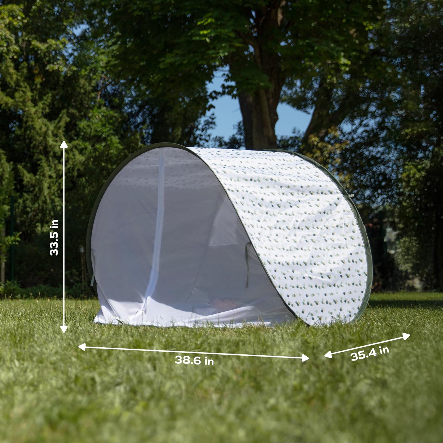 Babymoov Anti-UV Baby & Toddler Beach Tent, Pop-Up Sun Shade Shelter with UPF 50+ Protection, Portable Outdoor Canopy, Ventilated Shade, Floor Mat & Carry Bag, Provence Babymoov