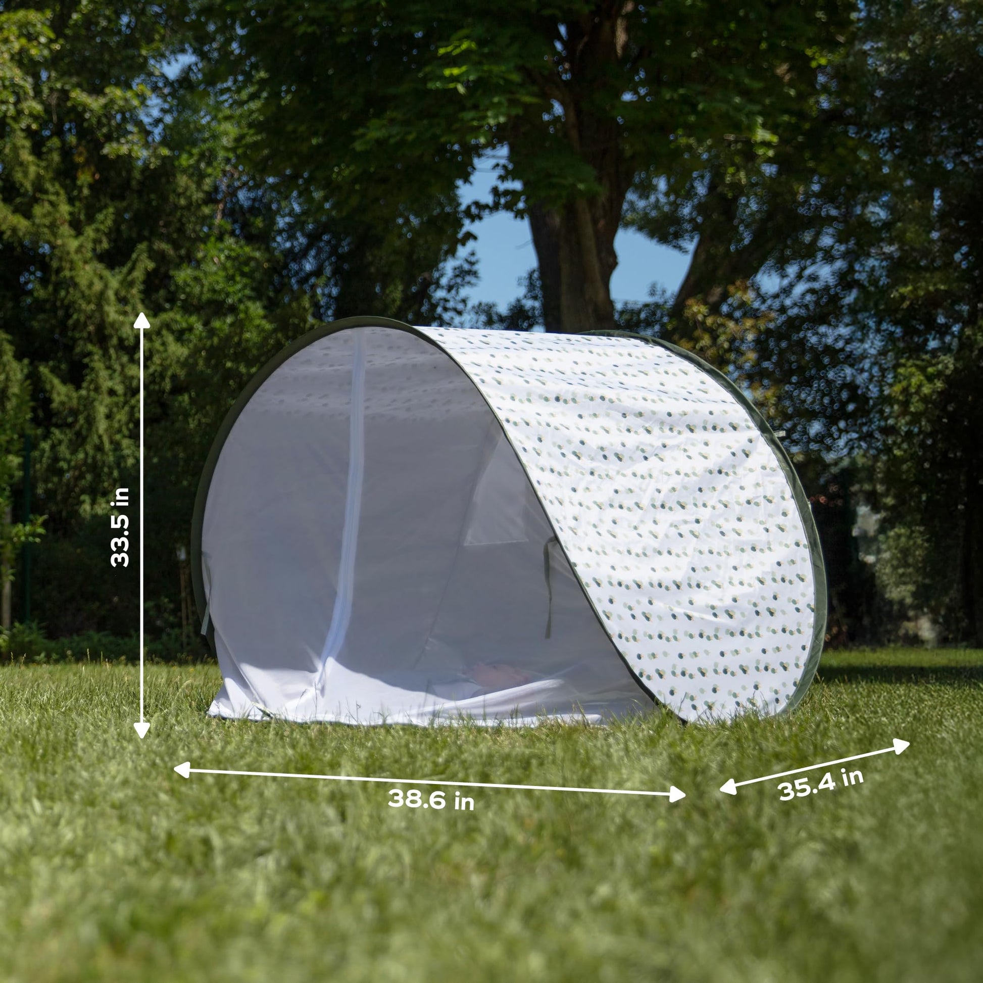 Babymoov Anti-UV Baby & Toddler Beach Tent, Pop-Up Sun Shade Shelter with UPF 50+ Protection, Portable Outdoor Canopy, Ventilated Shade, Floor Mat & Carry Bag, Provence Babymoov