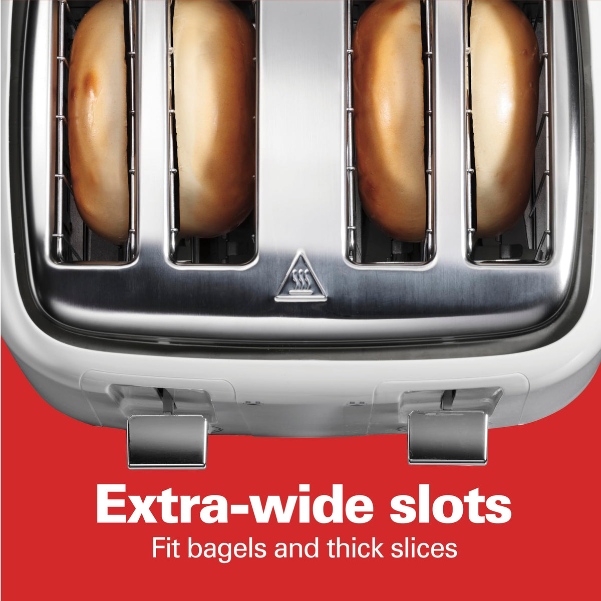 Hamilton Beach 4-Slice Toaster, White, Extra-Wide Slot Toaster with Shade Selector, Cancel Function, Toast Boost, Auto Shutoff, Removable Crumb Tray, 24218