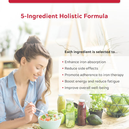 FERAPRO 75 Targeted Iron Support 75 mg Elemental Iron with Vitamin C Methylcobalamin 5-MTHF Glycine 100 Capsules Vegan Clean Label - Available at All In One Marketplace Canada