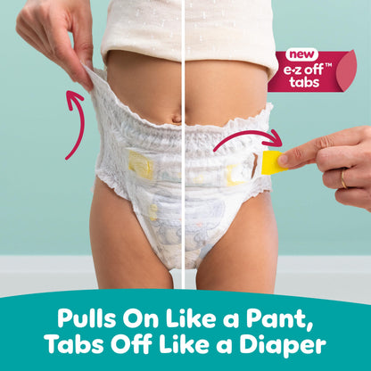 Pampers Diapers - Swaddlers 360 - Size 7, up to 100% Leakproof Comfy Dry Fit, EZ Off Tabs Designed for Easy Changes, Pull On Diaper, 84 Count