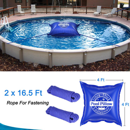 EddHomes 4x4ft Pool Pillow for Above Ground Pools, 0.5mm Extra Thick & Strong Cold-Resistant Pool Pillows for Closing Winter, Pool Pillow for Winterizing to Last All Season 🍁 All In One Marketplace Canada
