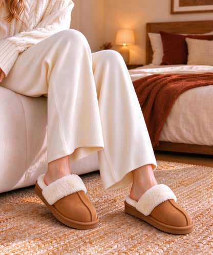 Litfun Fuzzy Memory Foam Slippers for Women Indoor Outdoor House Shoes 🍁 All In One Marketplace Canada