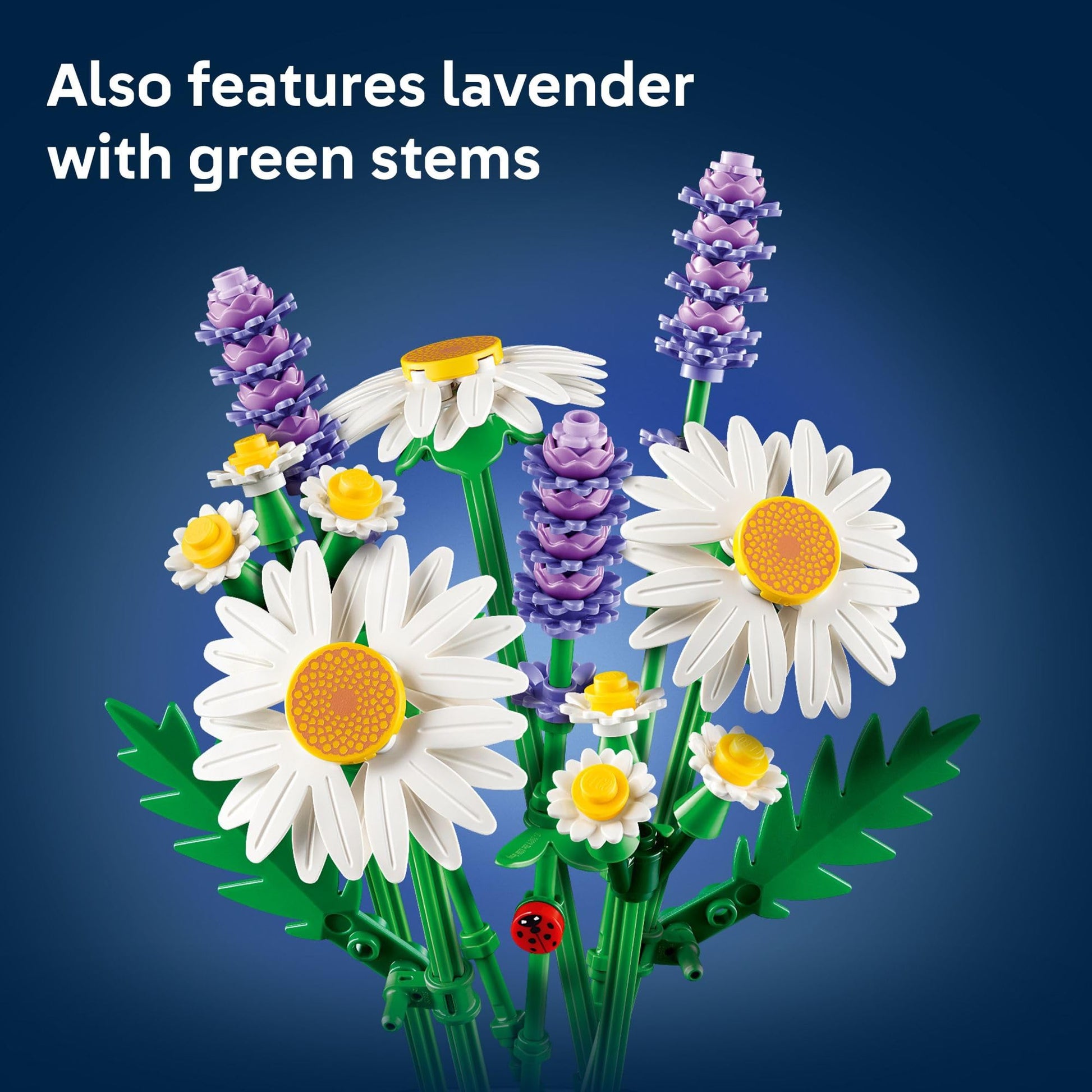 LEGO Botanicals Daisies Building Toy - Artificial Flowers Crafting Kit for Girls & Boys, Ages 9+ - Gift for Birthdays - Kids Room Decor for Book Shelf or Desk - 11508