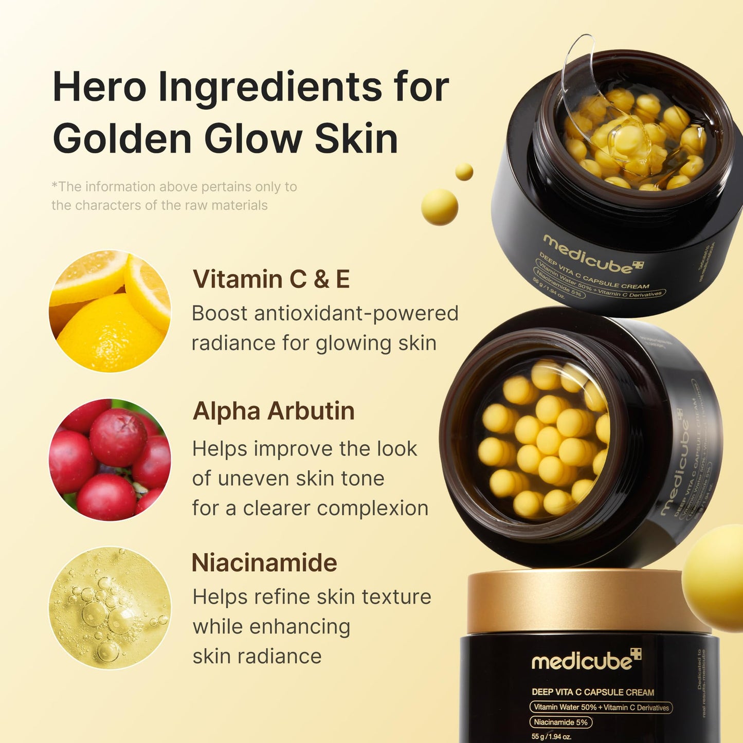 Medicube Deep Vita C Capsule Cream, 55g, Dual-Texture Moisturizer with Vitamin Capsules and Gel Base