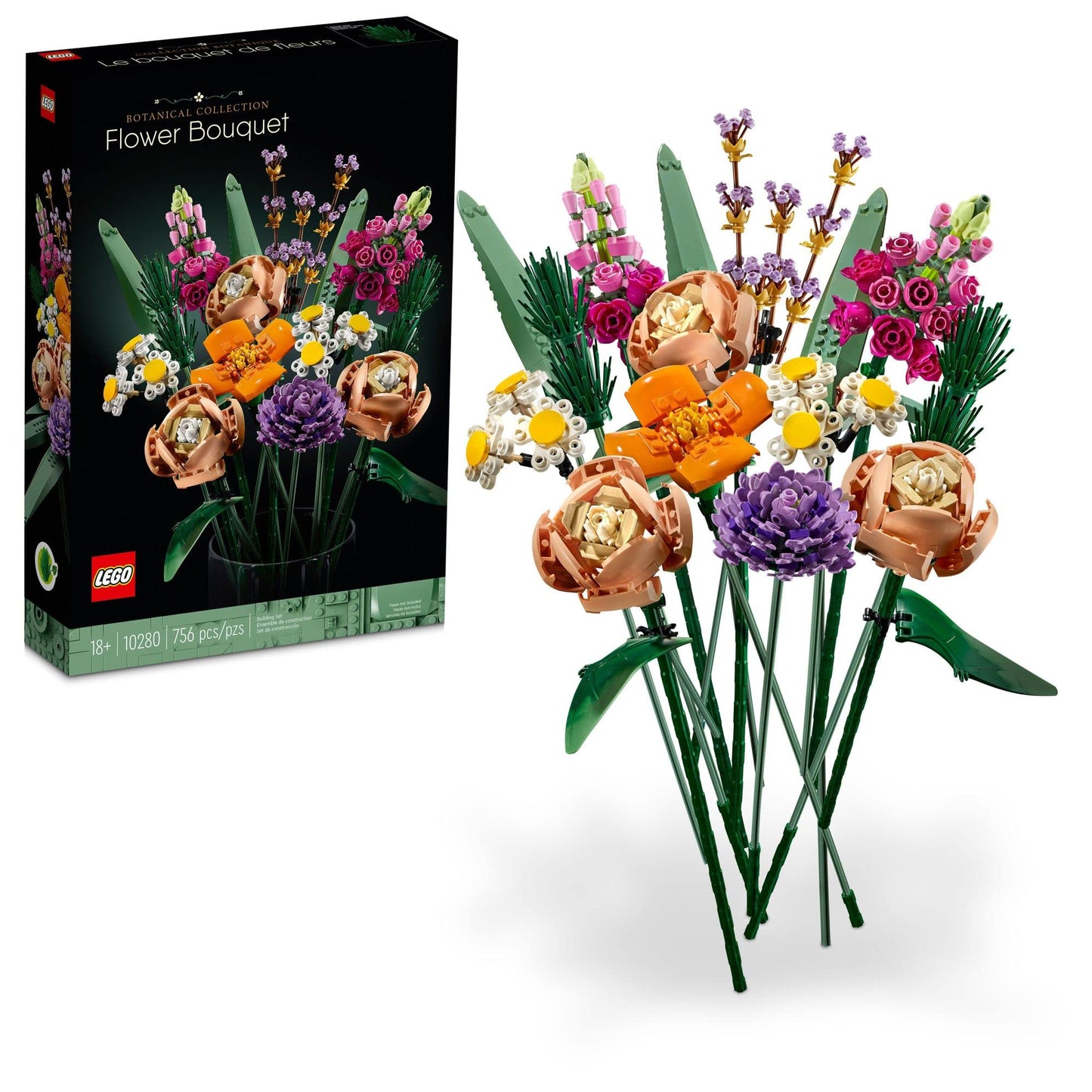 LEGO Icons Flower Bouquet Building Set - Artificial Flowers for Decoration for Home and Display, Ages 18+ - Small Fake Flowers for Table, Desk, Office - Gift for Birthdays - 10280 - Available at All In One Marketplace Canada