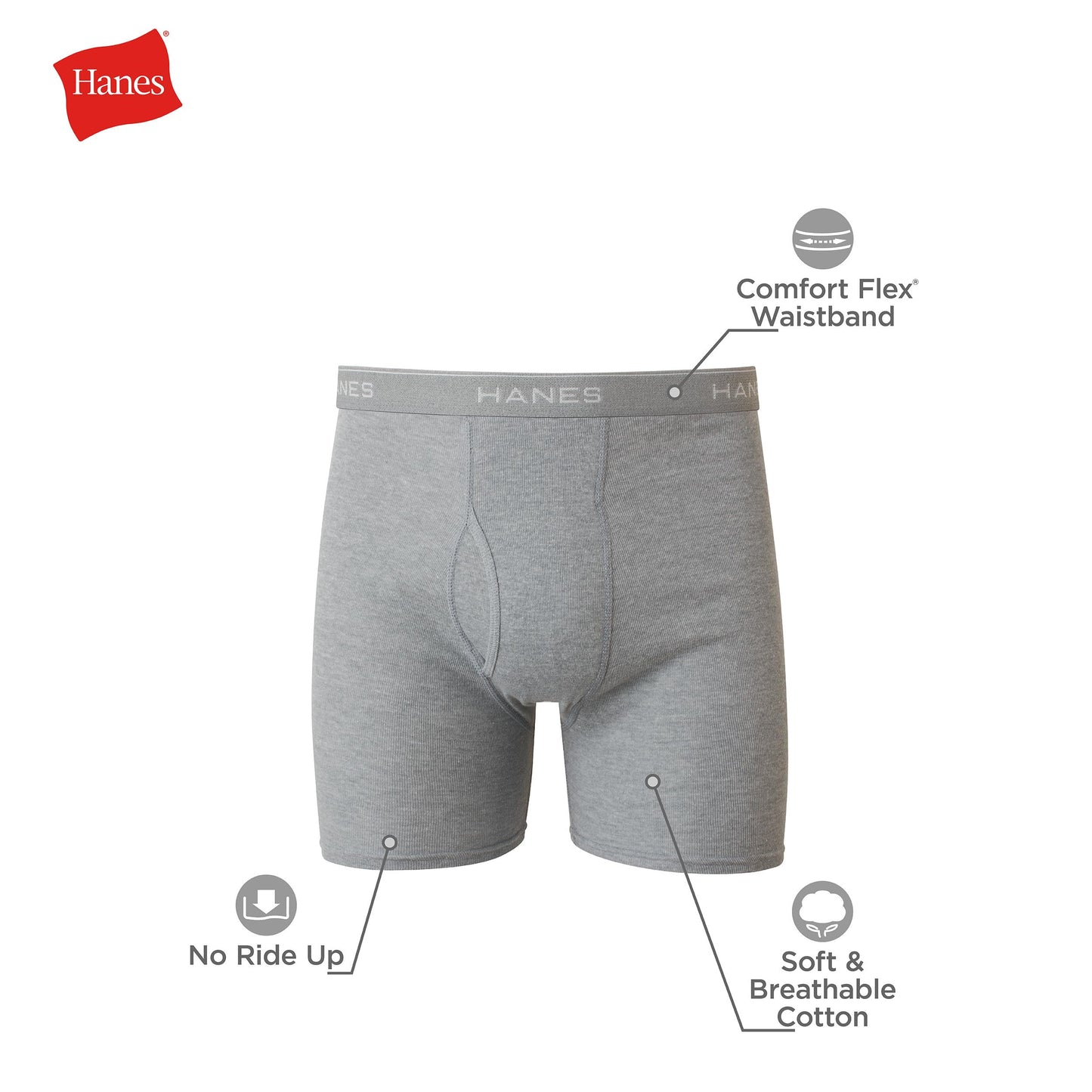 Hanes Mens Underwear Briefs, Cool Dri Moisture-Wicking Cotton No-Ride-up for Men, Multi-Packs Available Boxer, 12 Pack - Black, XX-Large US Hanes