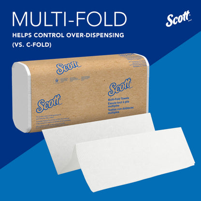 Scott Professional Universal Multifold Paper Towels, Bulk (03650), Absorbency Pockets, 9.2"x9.4", Compressed, Compact (250 Sheets/Pack, 12 Packs/Case, 3,000 Sheet Total) SCOTT PROFESSIONAL