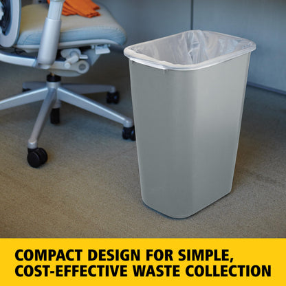 Rubbermaid Commercial Products Deskside Wastebasket/Trash Can, 10.25-Gallon/41-Quart, Gray, Plastic, Garbage Can for Home/Office, Fits Under Desk/Sink/Cabinet 🍁 All In One Marketplace Canada