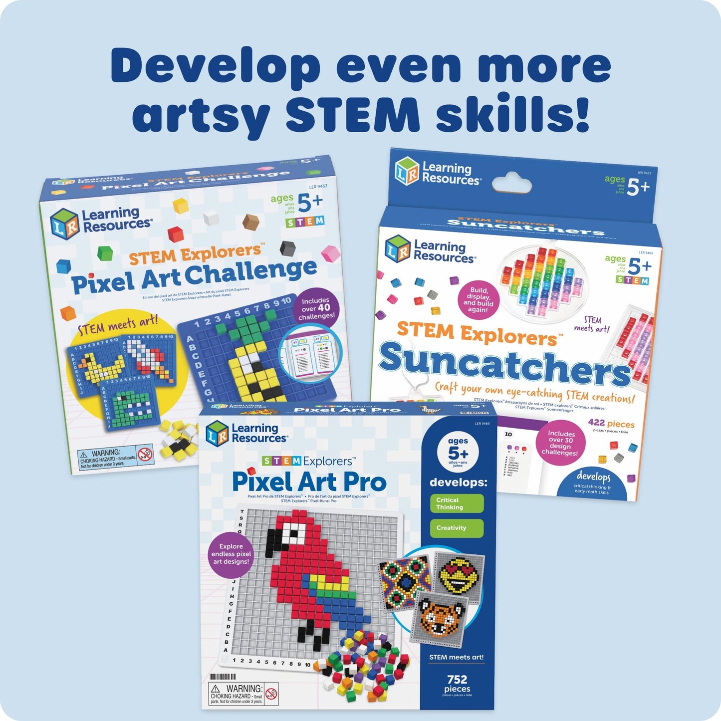 Learning Resources STEM Explorers Pixel Art Challenge Learning Resources