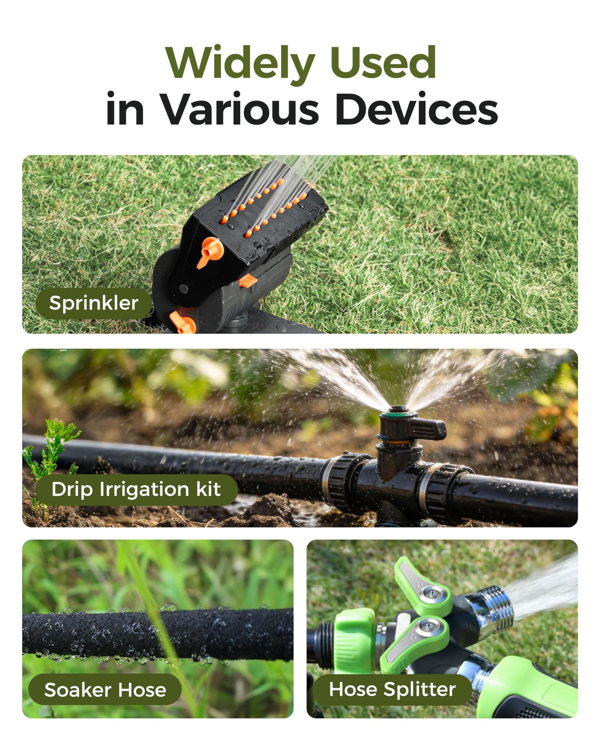 Diivoo Water Sprinkler Timer with Brass Inlet & Outlet, Irrigation Hose Timer with Weekly and Daily Frequency Irrigation, Rain Delay and Manual Watering for Lawns and Gardens