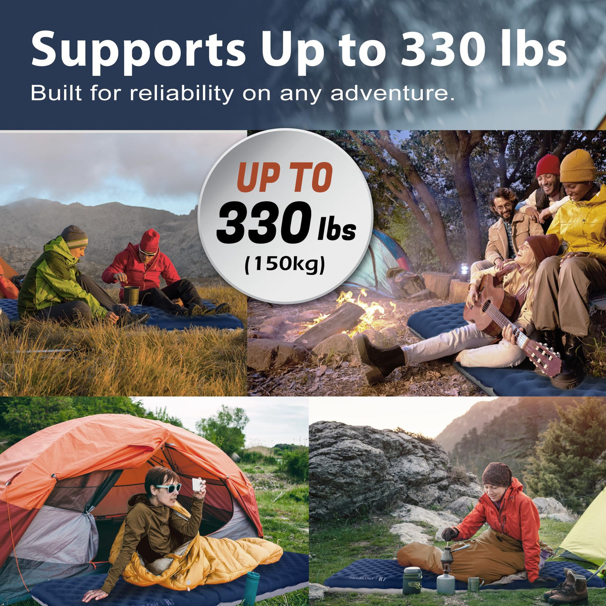TREKOLOGY UL R7 Ultralight Sleeping Pad – R-Value 7.2, Insulated Camping Mattress for 4-Season Comfort, Inflatable Sleep Mat for Backpacking, Hiking, Winter Camping, Compact & Lightweight (Blue) 🍁 All In One Marketplace Canada